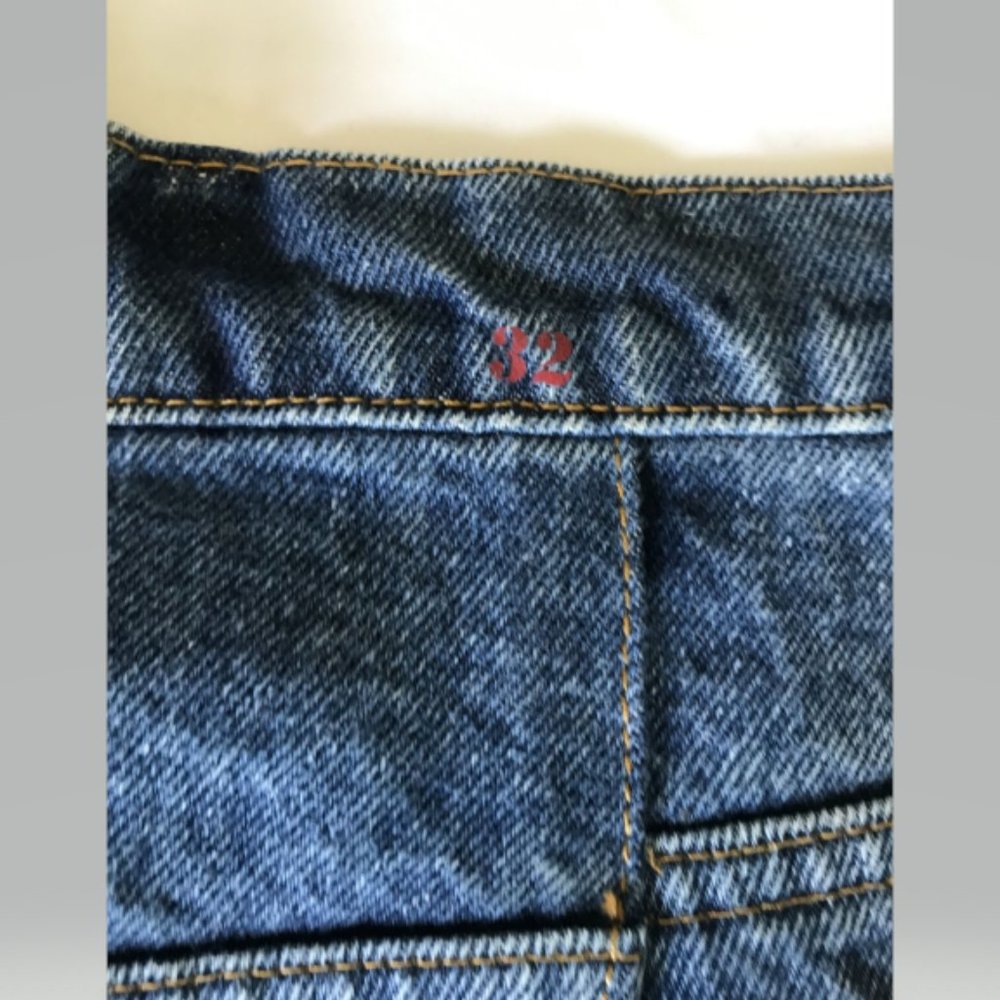 Levis Authorized Vintage Jeans Womens Pleated Cropped Size 32 Re-Purposed View 5